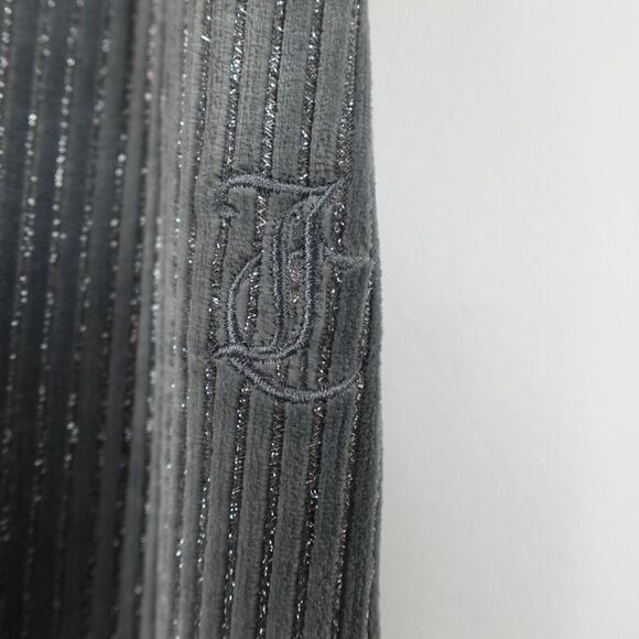 Juicy Couture Womens Grey Ribbed Metallic Thread X-Large - Picture 5 of 11
